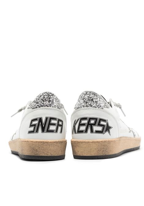 White and grey Ball Star lace-up sneakers - GOLDEN GOOSE -  women GOLDEN GOOSE | GWF00117F00377311325